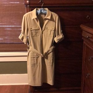 Michael Kors Tan Safari Style Dress